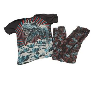 The Children's Place Black and Blue Dinosaur Pajama Set xxl